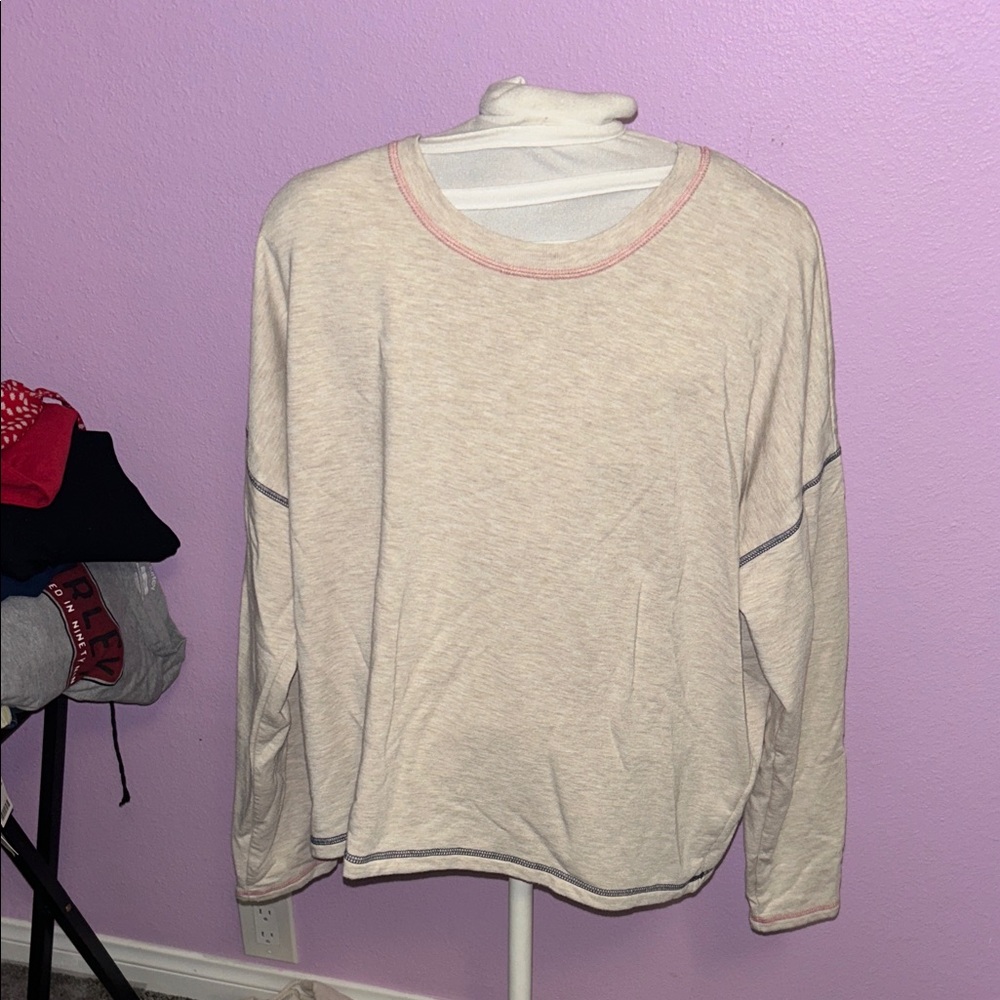 Madewell Cream Long Sleeve Top